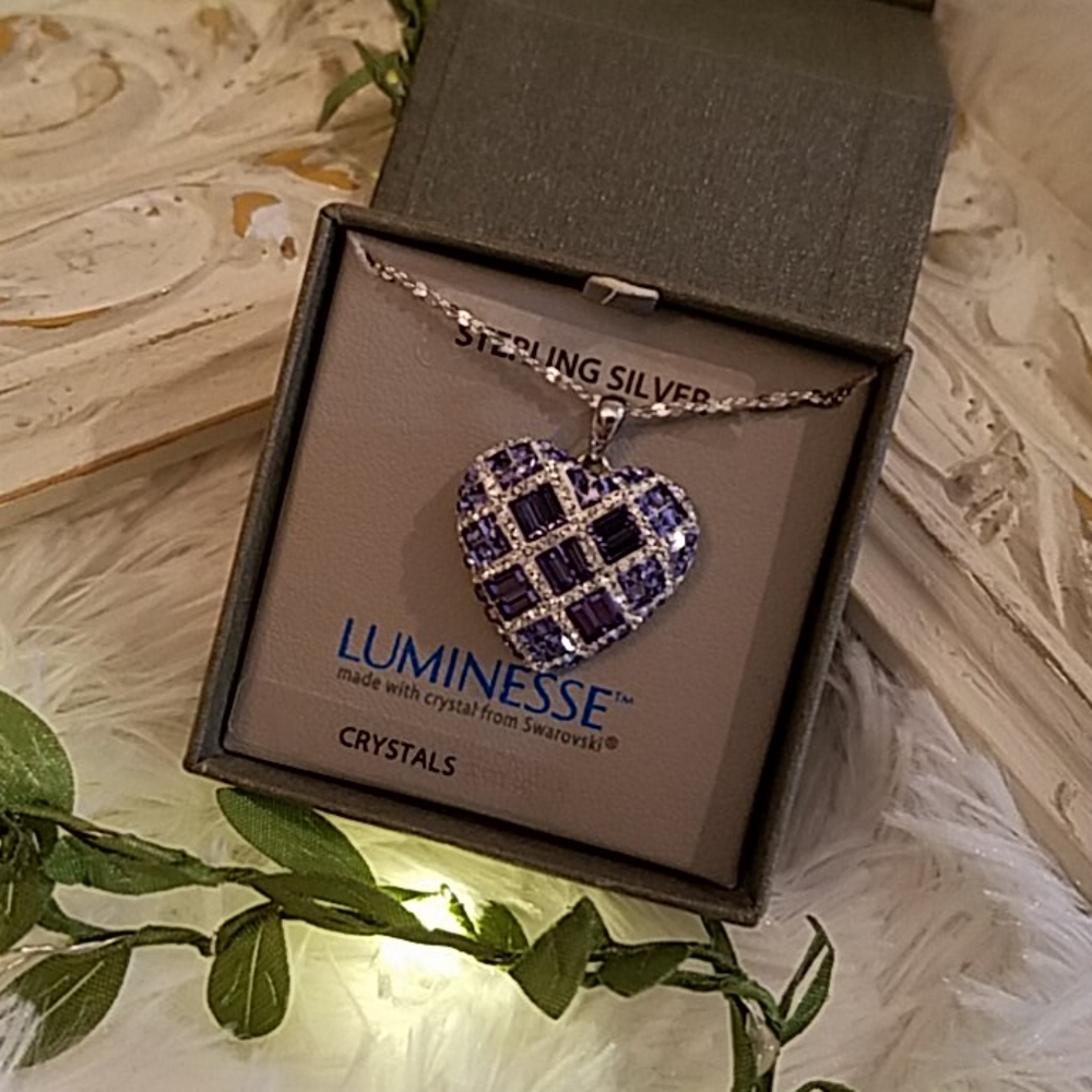 NIB Sterling Silver & Swarovski Crystal Necklace - Picture 12 of 12
